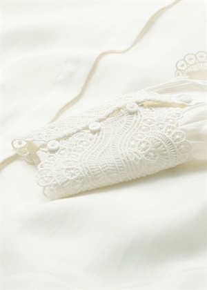 Molly skjorte with lace on shoulder Jet Stream Copenhagen Muse 